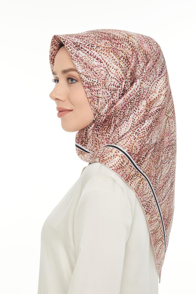 Levidor Pudra Twill Saf İpek Eşarp