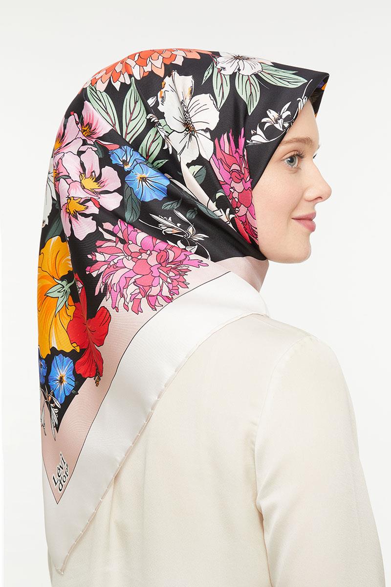 Levidor Pudra Twill Saf İpek Eşarp