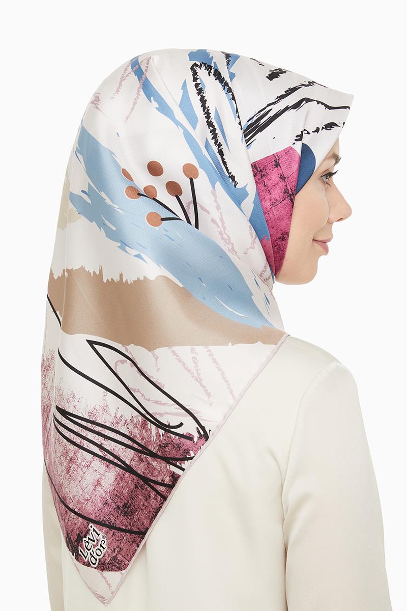 Levidor Pudra Twill Saf İpek Eşarp