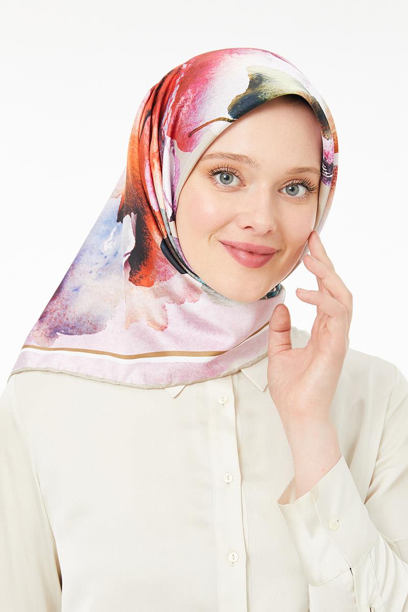 Levidor Şeker Pembe Trend Twill Eşarp
