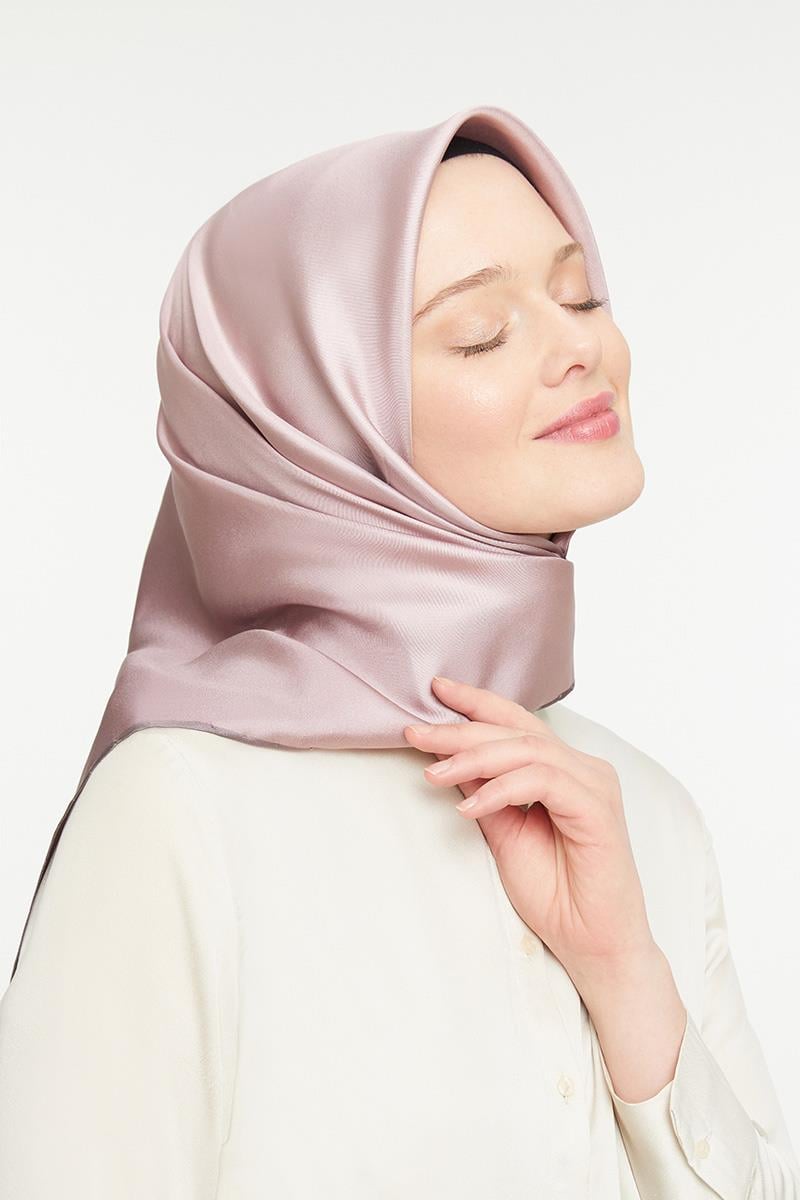 Levidor Şeker Pembesi Twill Saf İpek Eşarp