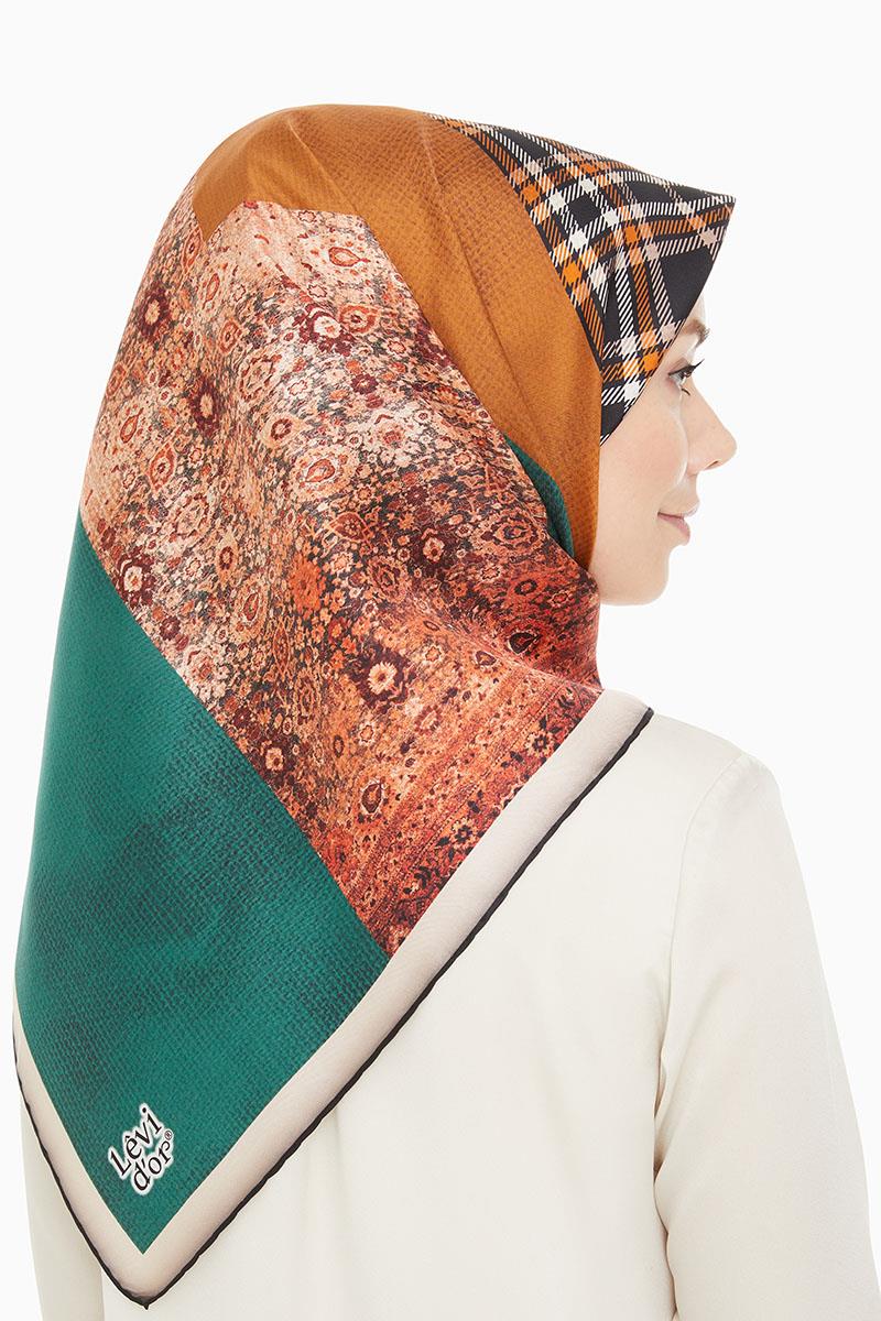 Levidor Siyah Twill Saf İpek Eşarp