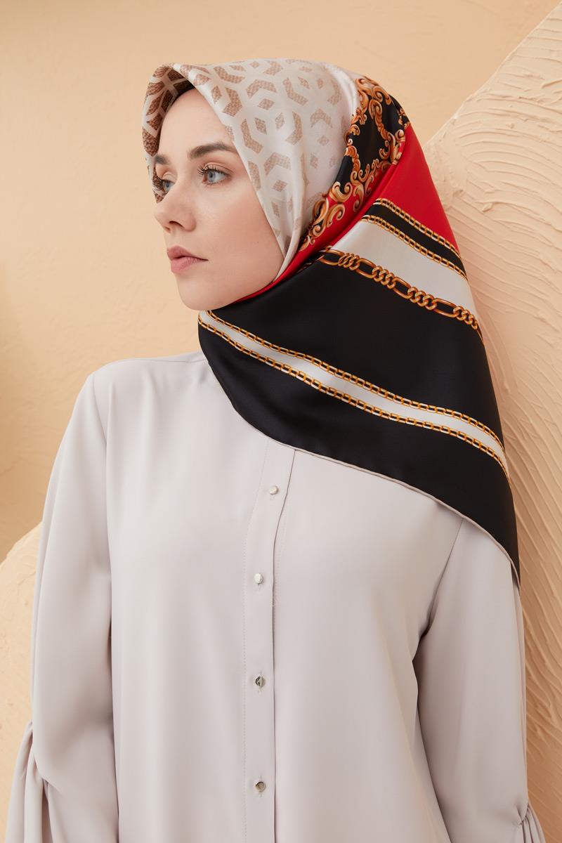 Levidor Siyah Twill Saf İpek Eşarp
