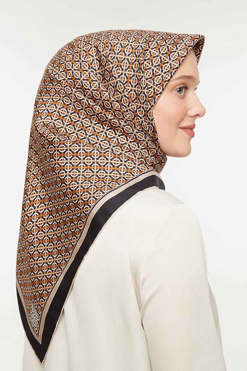 Levidor Siyah Twill Saf İpek Eşarp