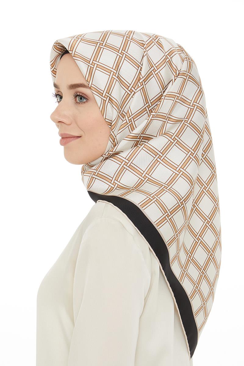 Levidor Siyah Twill Saf İpek Eşarp