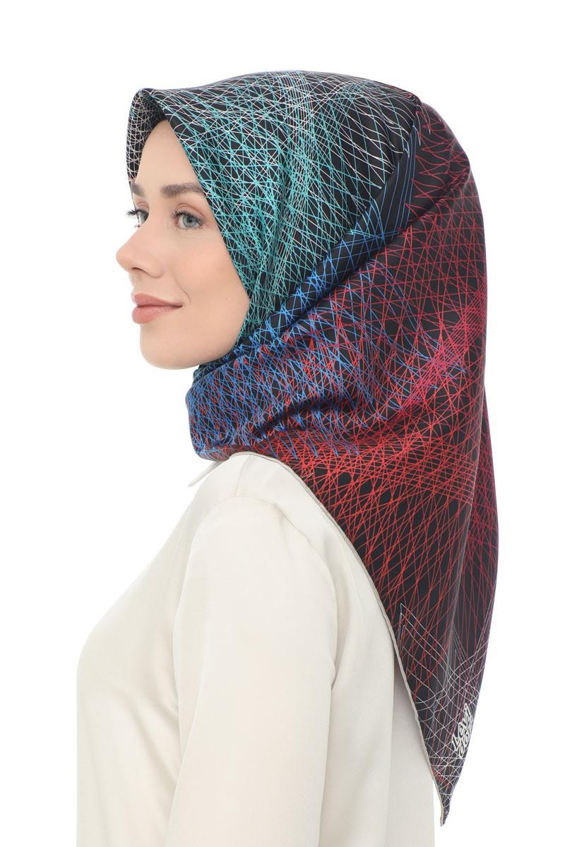 Levidor Siyah Twill Saf İpek Eşarp