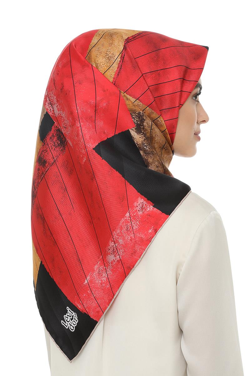 Levidor Siyah Twill Saf İpek Eşarp