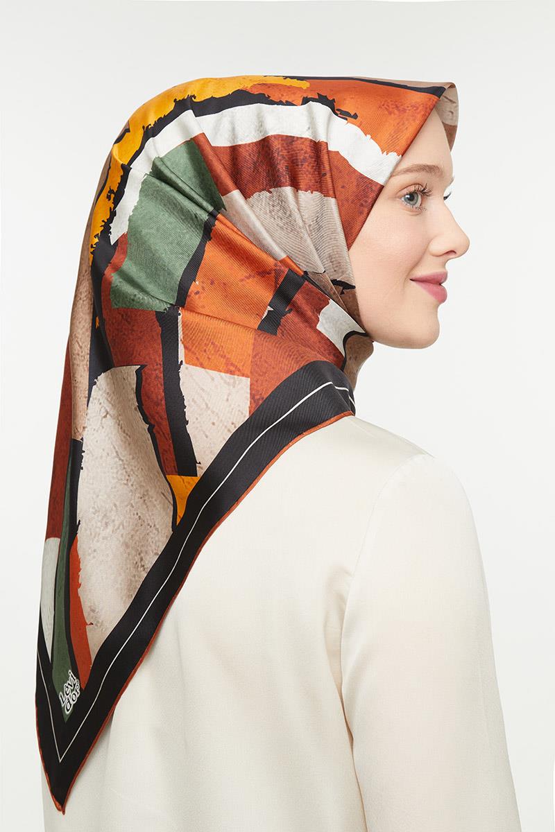 Levidor Siyah Twill Saf İpek Eşarp