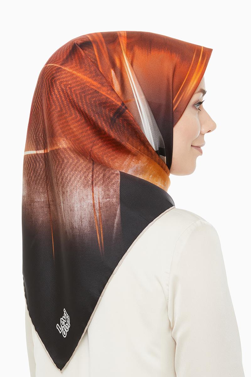 Levidor Siyah Twill Saf İpek Eşarp