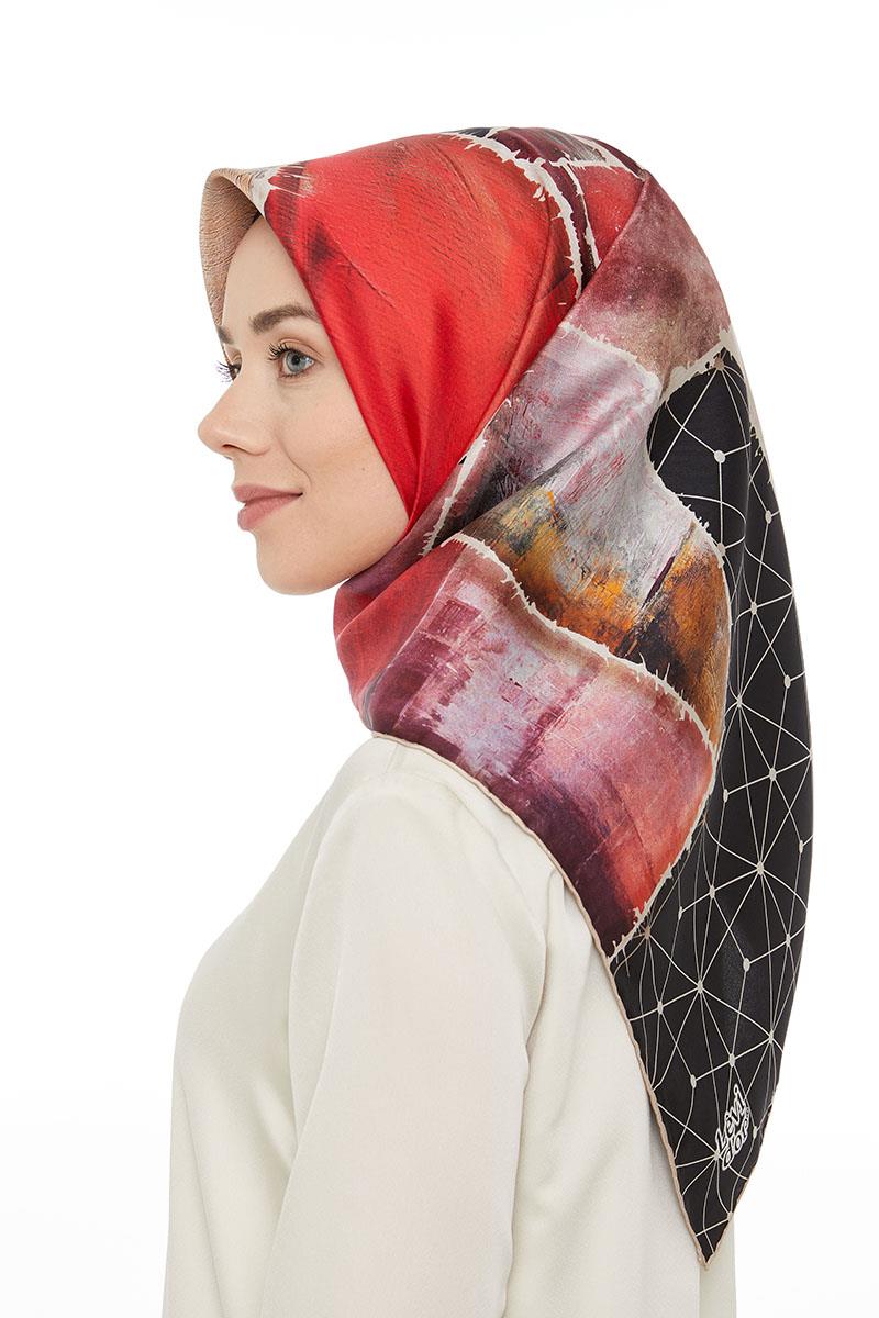 Levidor Siyah Twill Saf İpek Eşarp