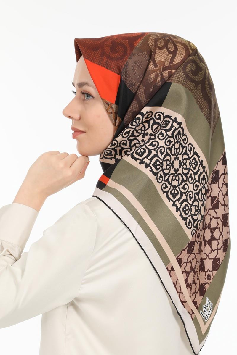 Levidor Su Yeşili Twill Saf İpek Eşarp