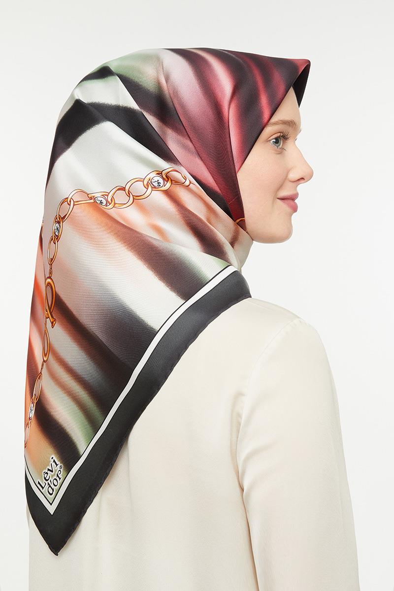 Levidor Su Yeşili Twill Saf İpek Eşarp
