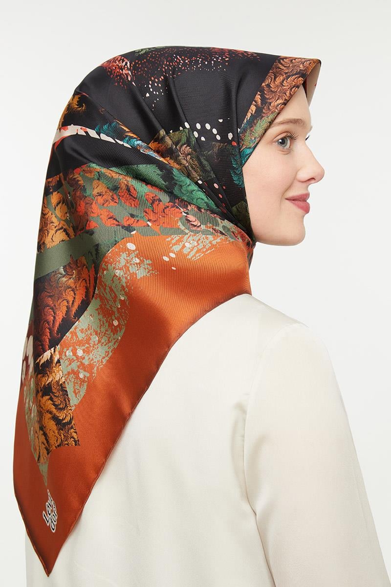 Levidor Taba Twill Saf İpek Eşarp