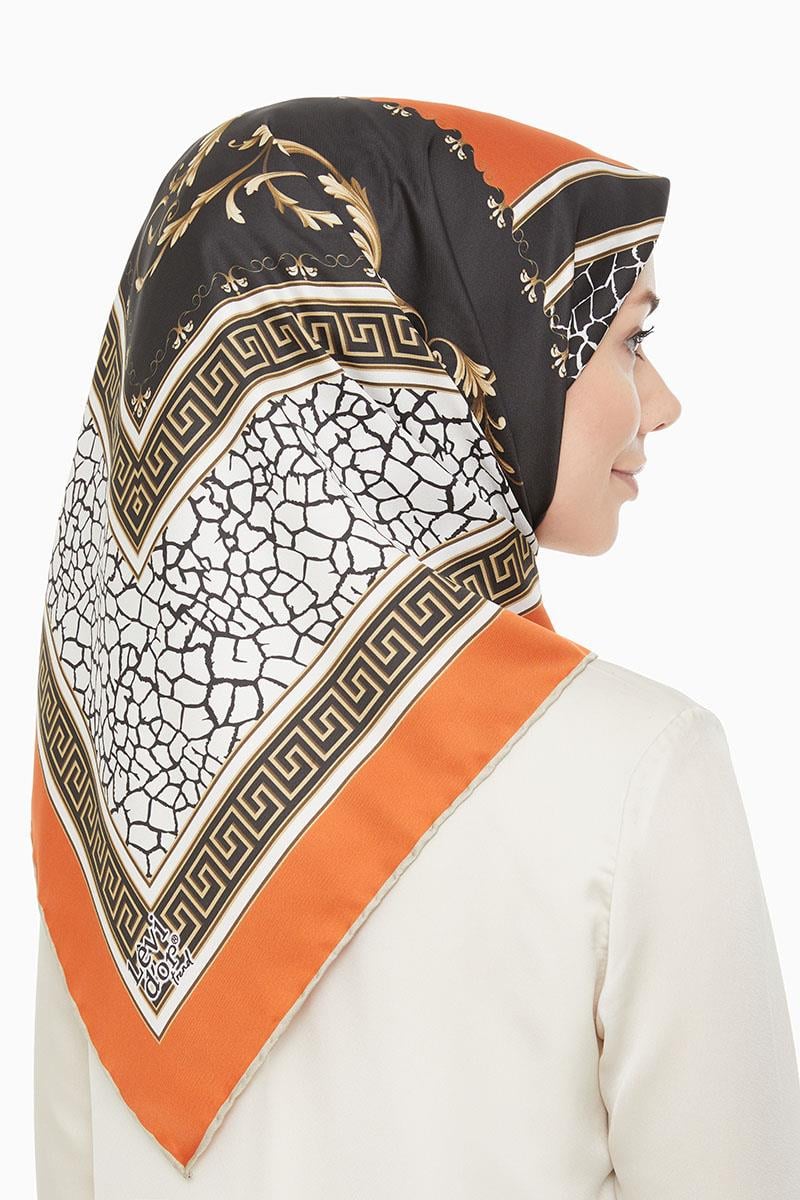 Levidor Turuncu Trend Twill Eşarp