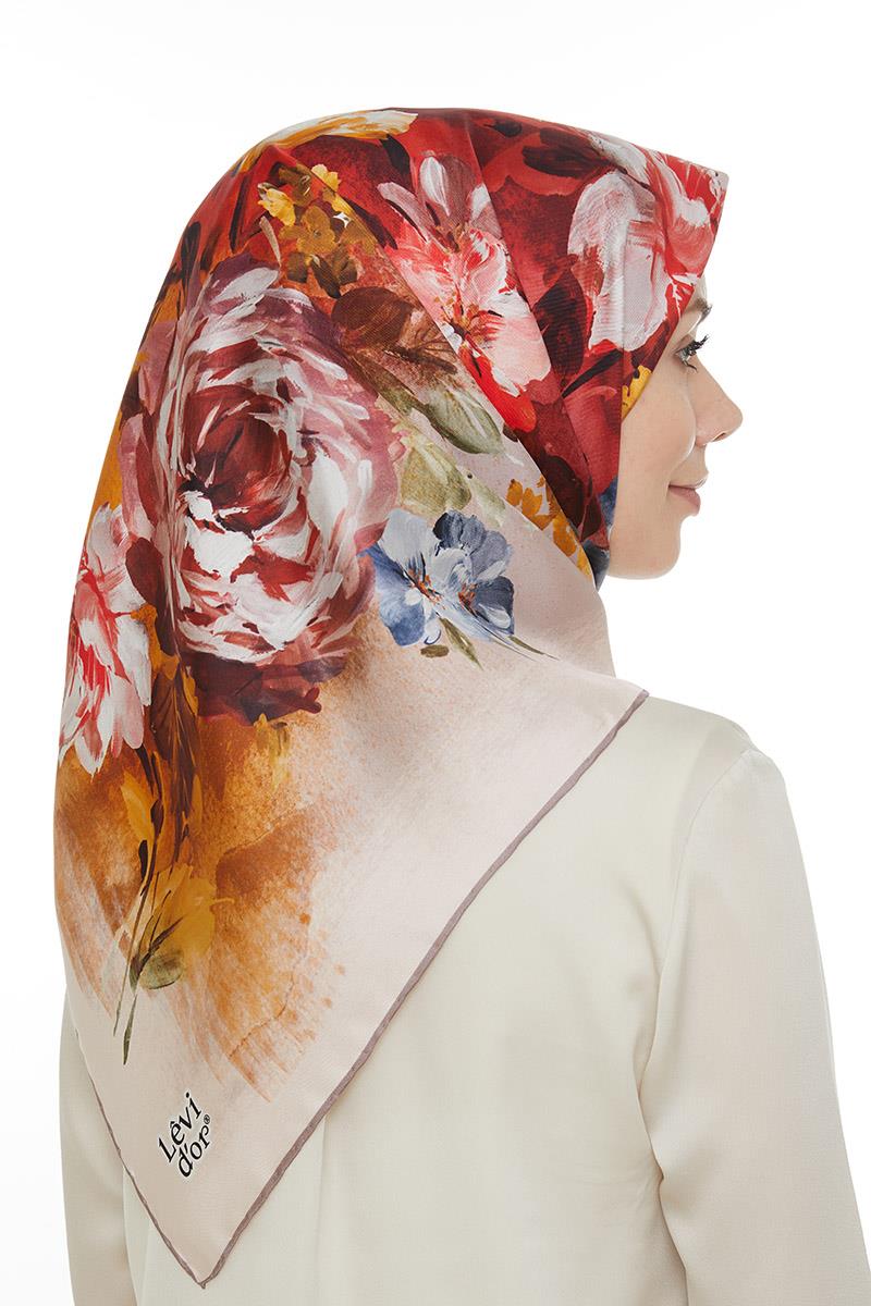 Levidor Vizon Twill Saf İpek Eşarp
