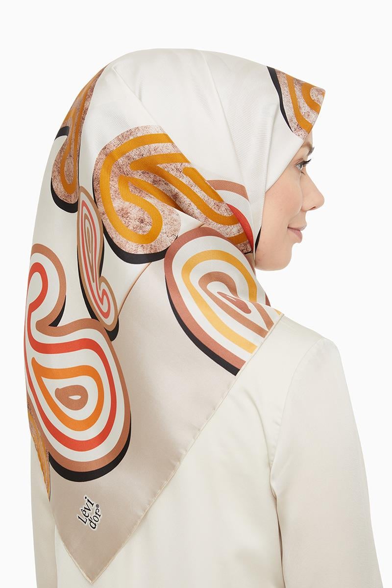 Levidor Vizon Twill Saf İpek Eşarp