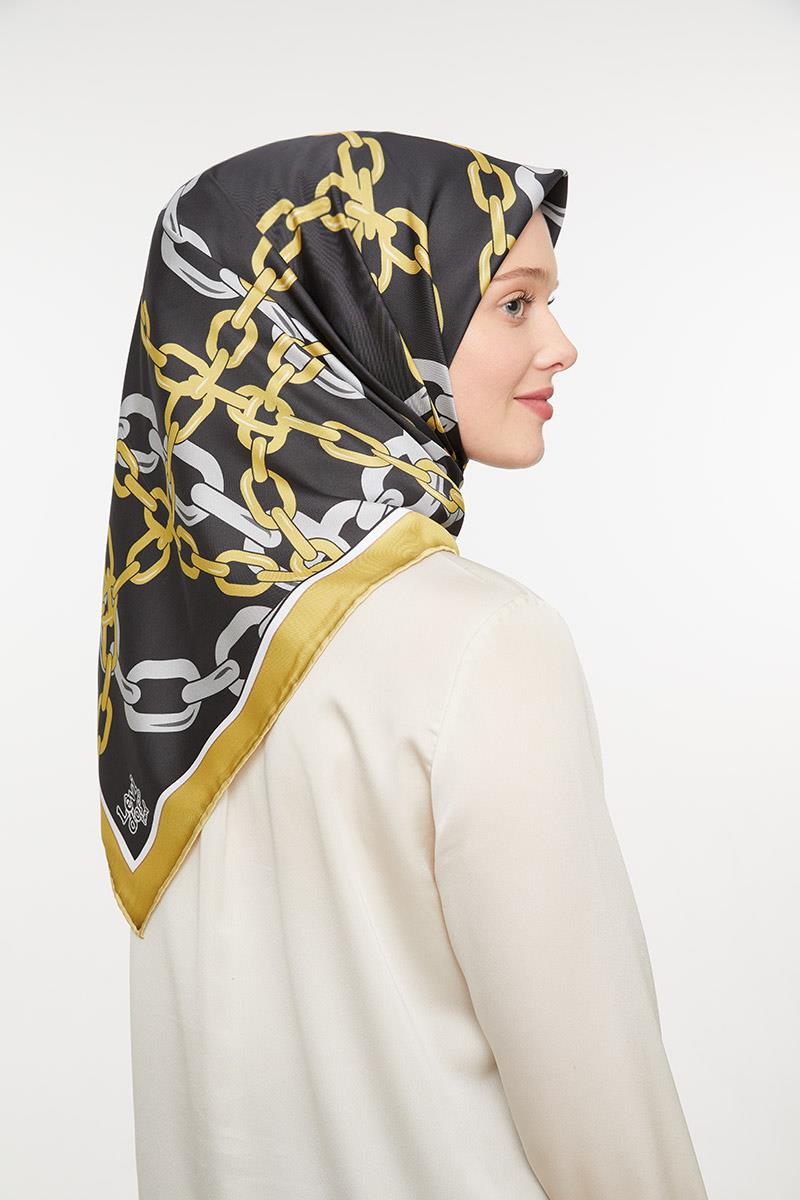 Levidor Yağ Yeşili Trend Twill Eşarp