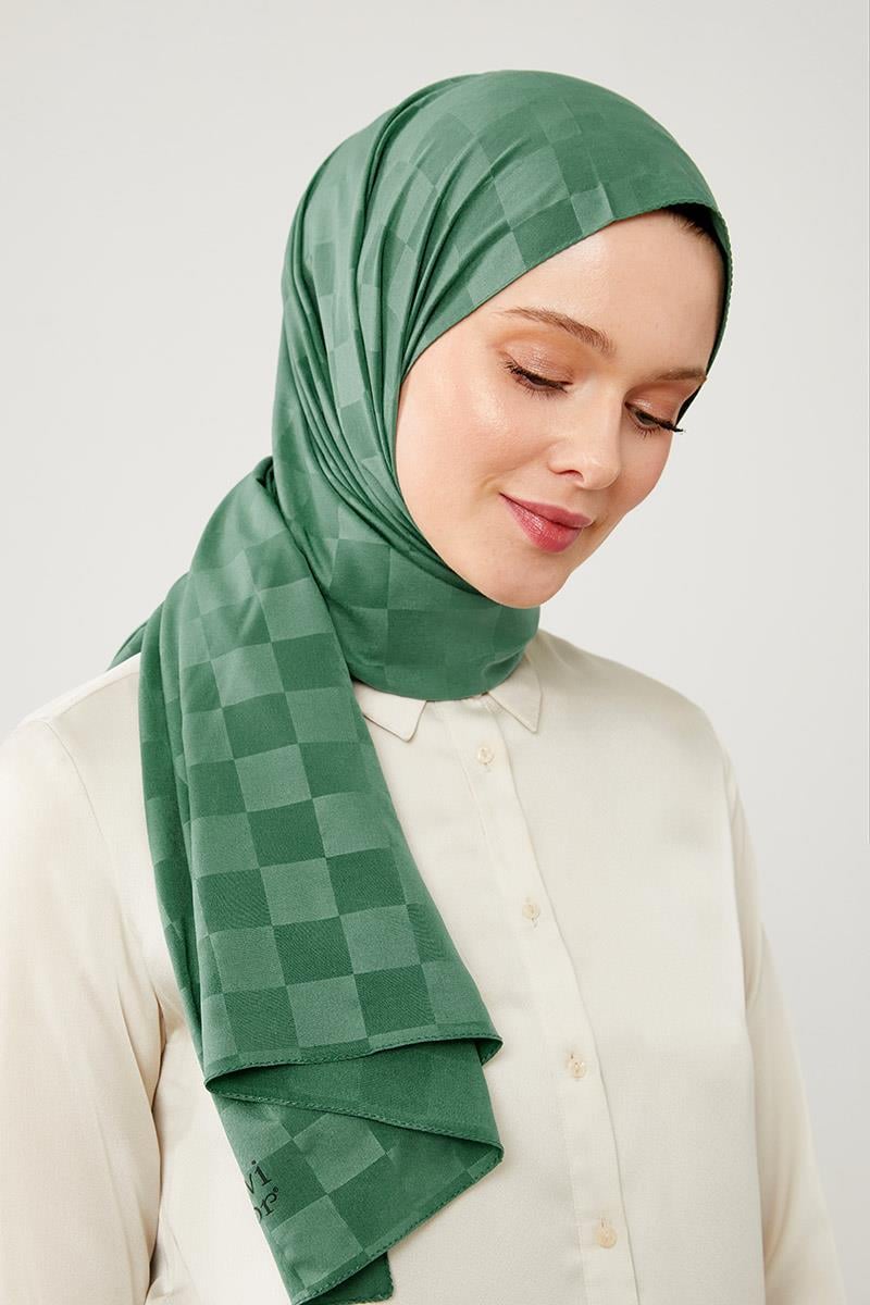 Levidor Zümrüt Dama Desen Jakarlı Elegance Şal