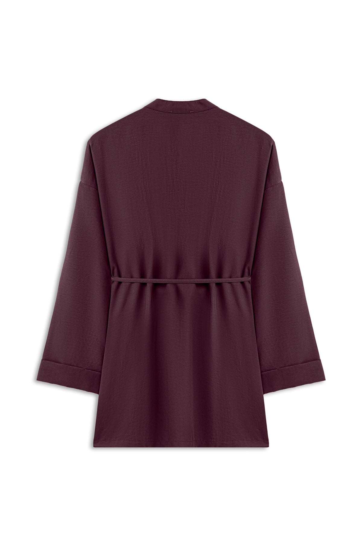 Bağcıklı Düğmeli Tunik Bordo