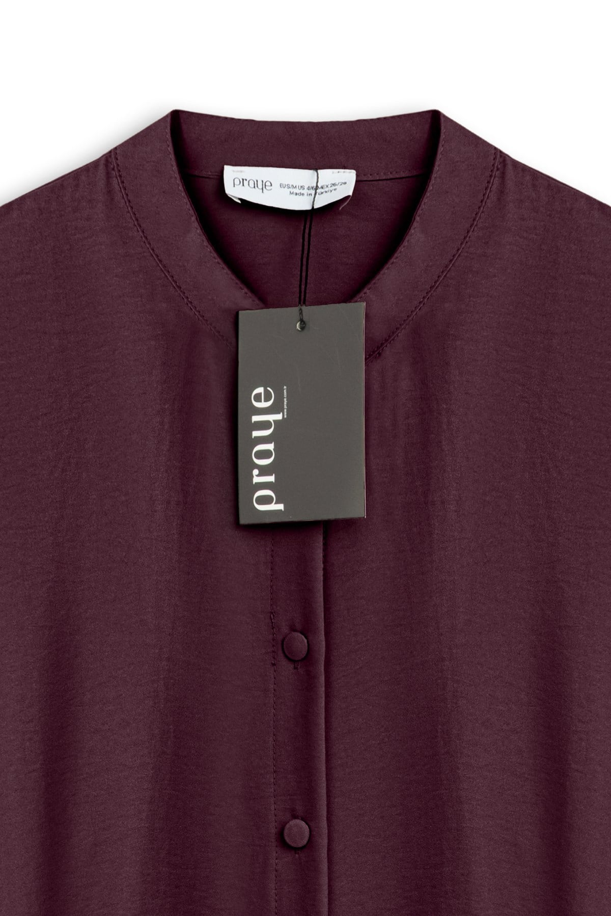 Bağcıklı Düğmeli Tunik Bordo
