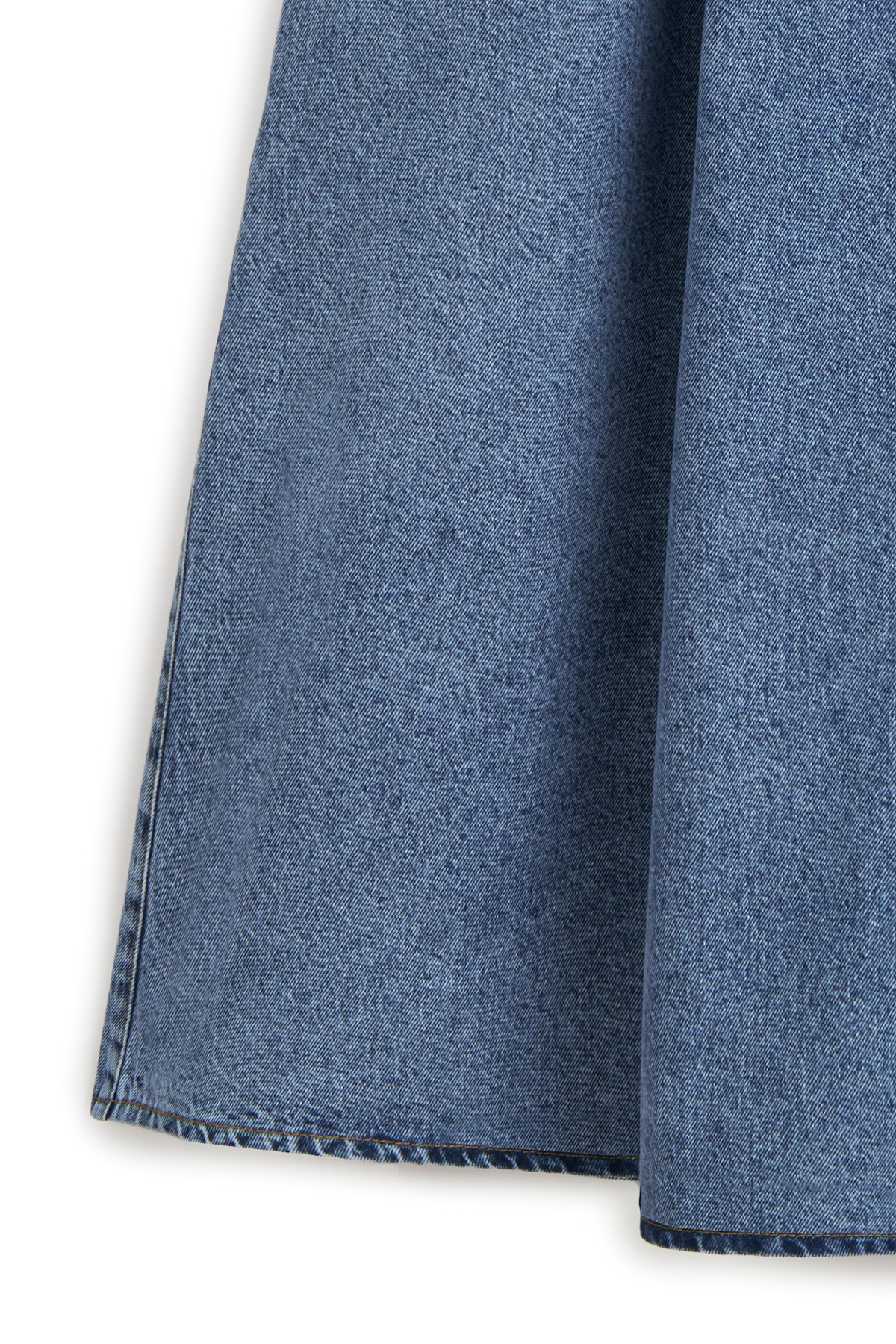 Cepli Kloş Denim Etek Mavi Kar Yıkama