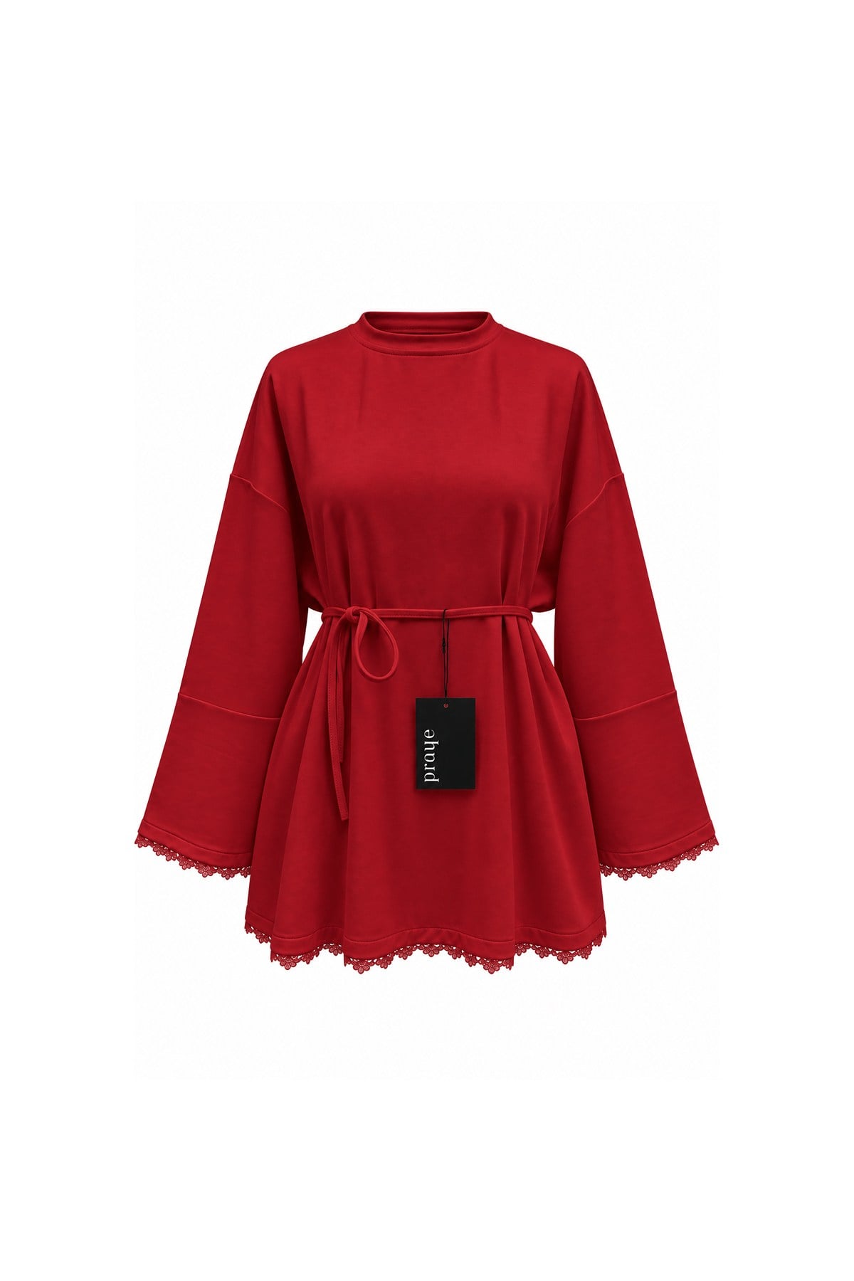 Dantelli Oysho Sweat Kırmızı
