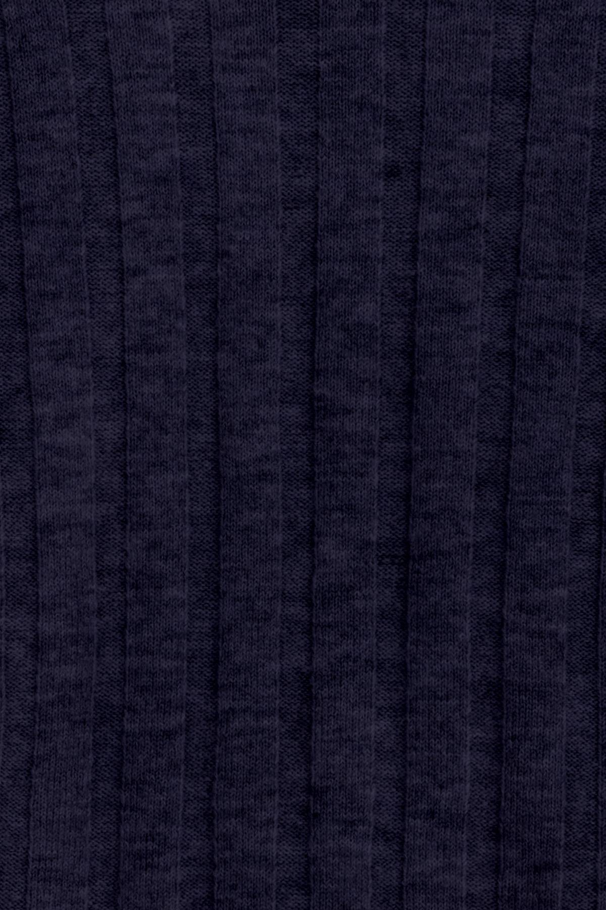 Geniş Fitilli Triko Kazak Lacivert