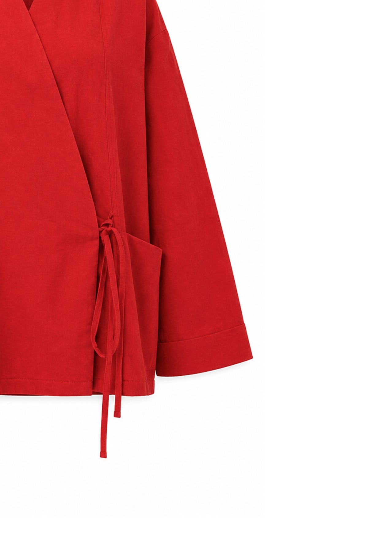 Kolu Katlı Kimono Kırmızı