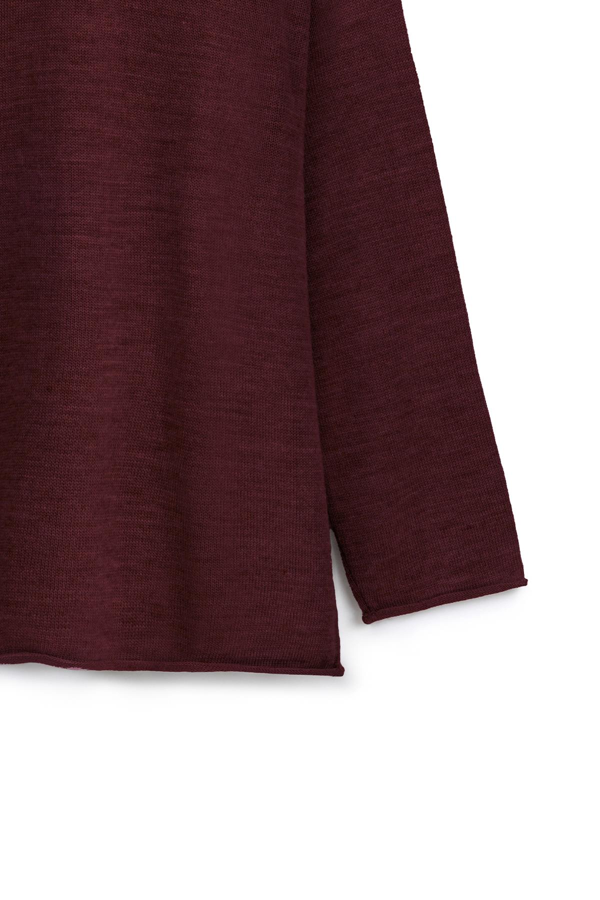 Oversize Triko Kazak Bordo