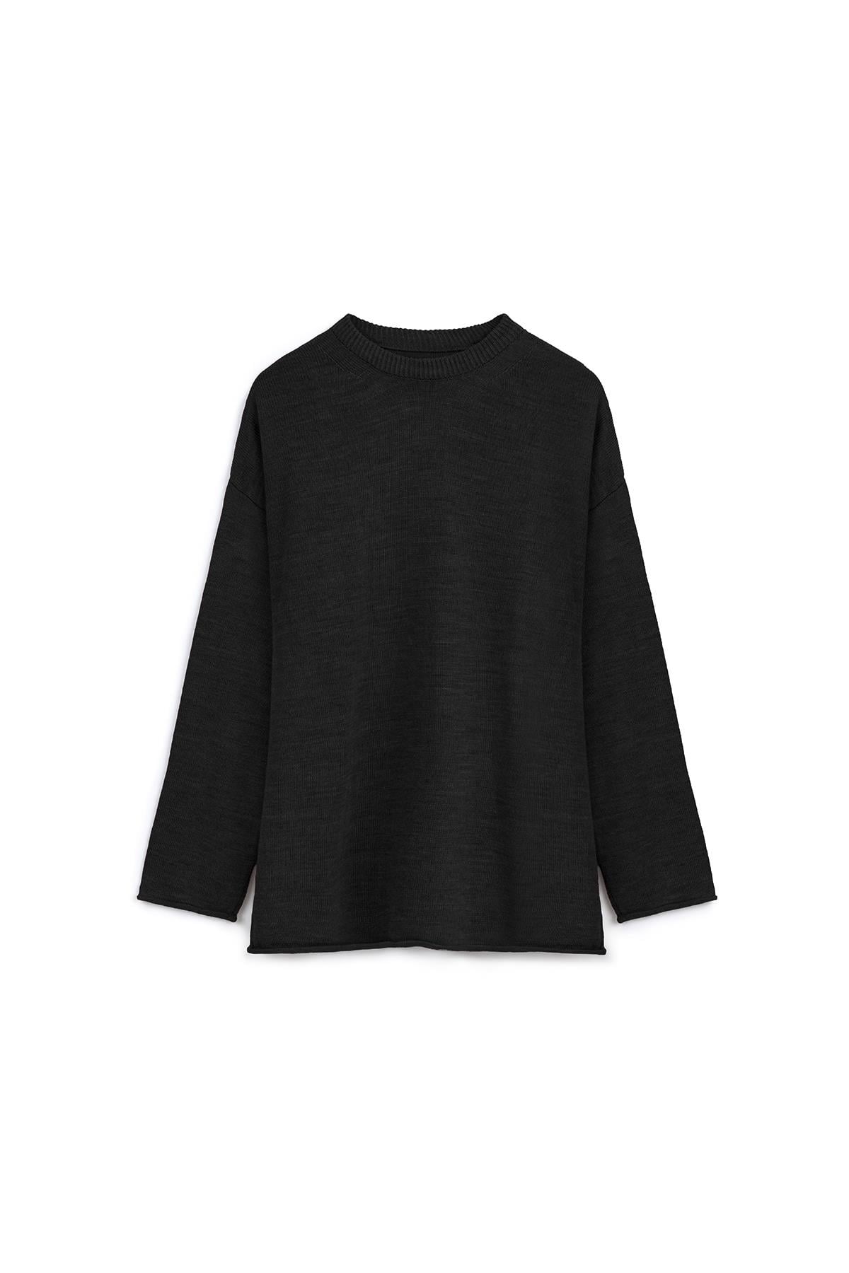 Oversize Triko Kazak Siyah