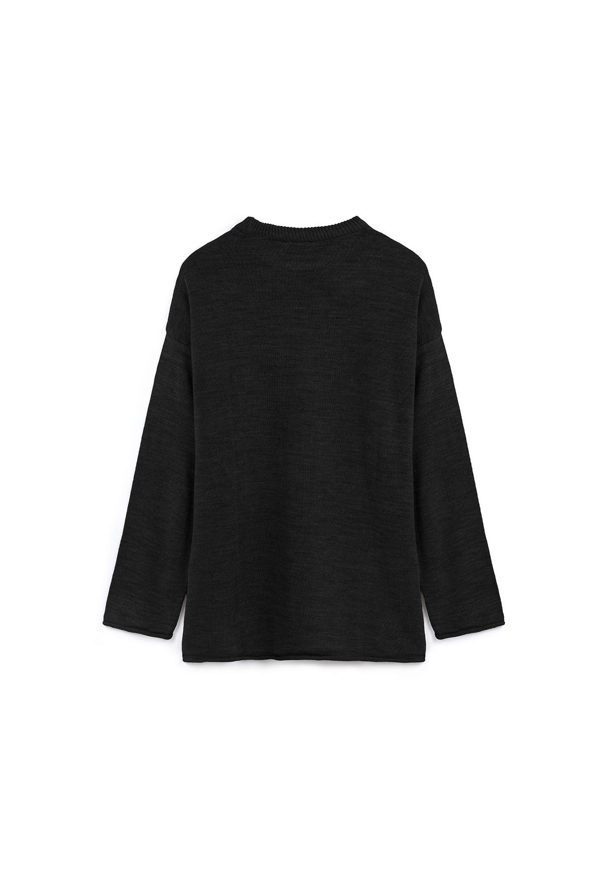 Oversize Triko Kazak Siyah