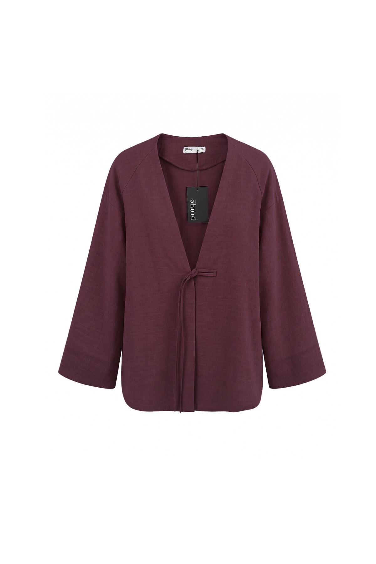 Tek Bağlamalı Kimono Bordo
