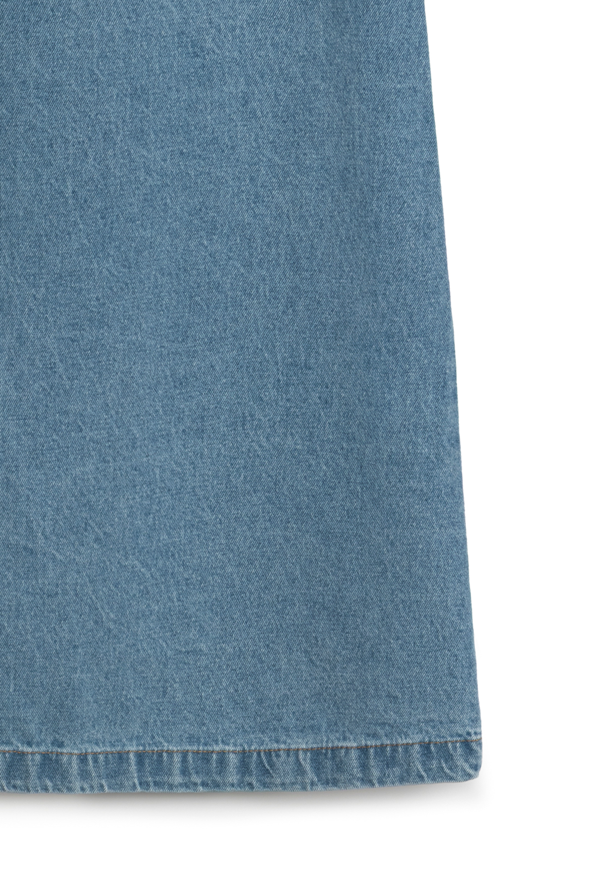 Uzun Çan Denim Etek Açık Mavi