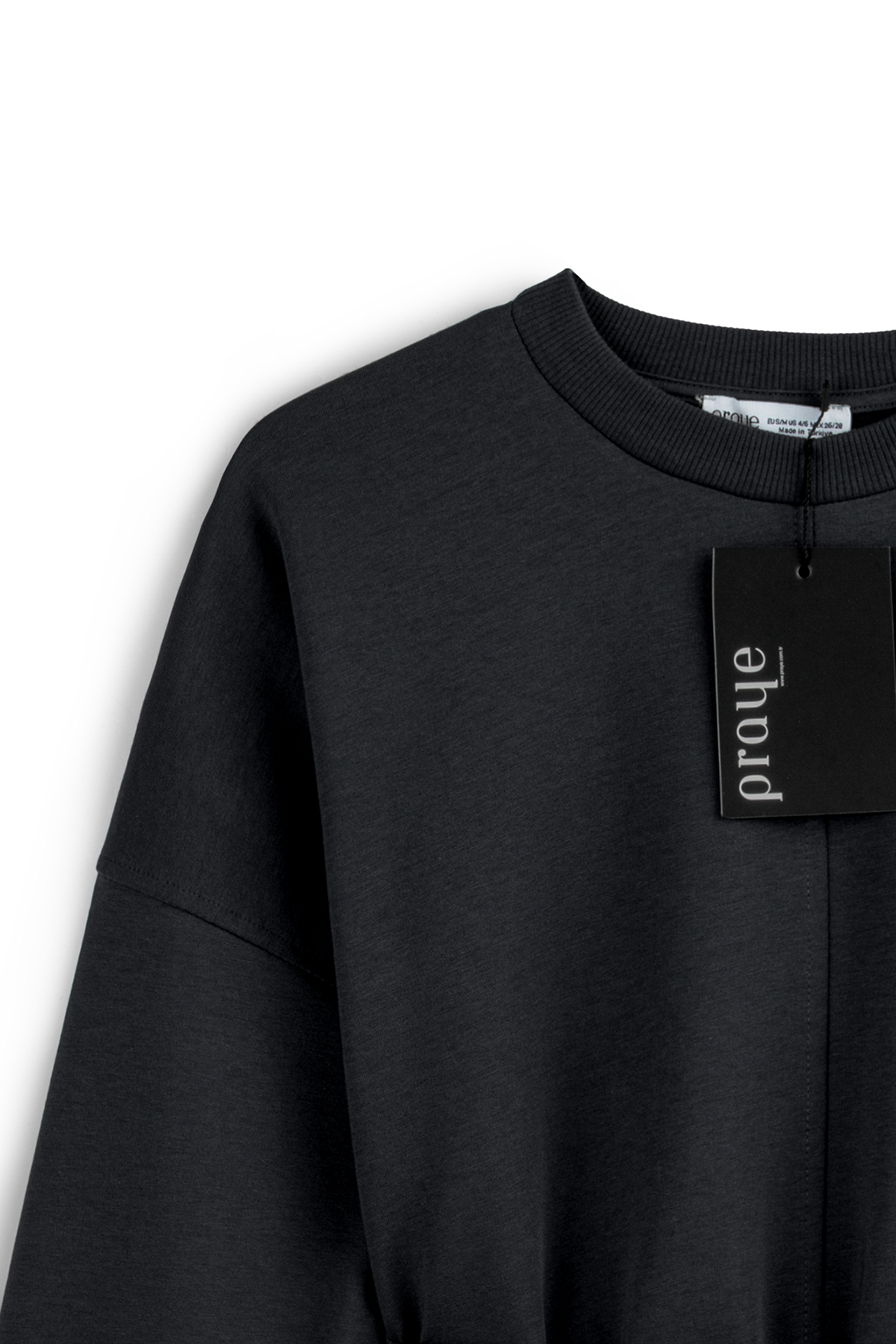 Yanı Yırtmaçlı Sweat Siyah