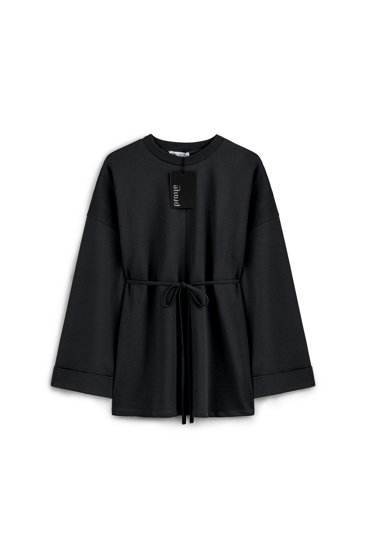 Yanı Yırtmaçlı Sweat Siyah
