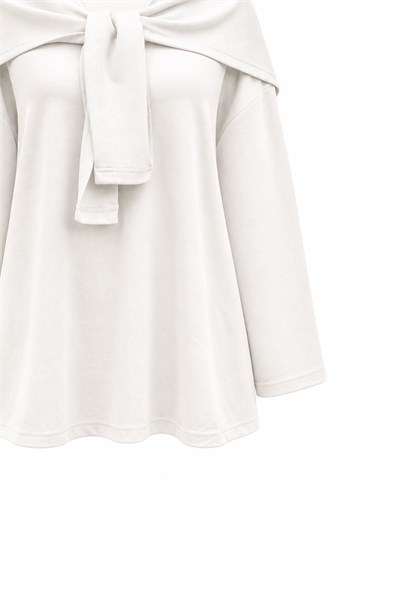 Atkılı Oysho Sweat Ekru