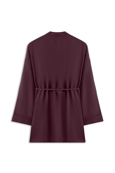 Bağcıklı Düğmeli Tunik Bordo