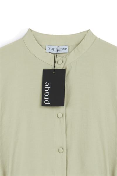 Bağcıklı Düğmeli Tunik Mint