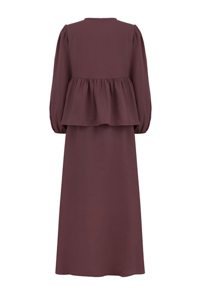 Bağcıklı Müslin Takım Bordo
