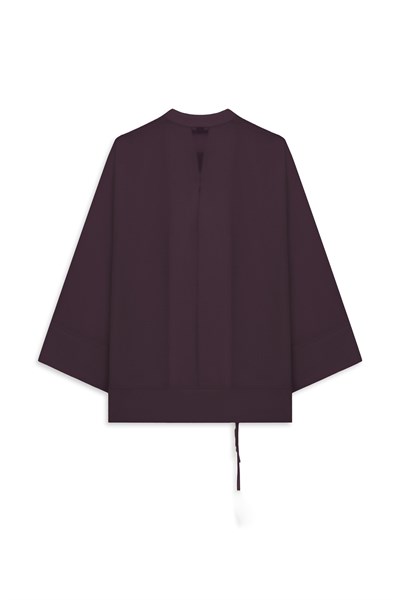 Bağlama Detaylı Kimono Bordo