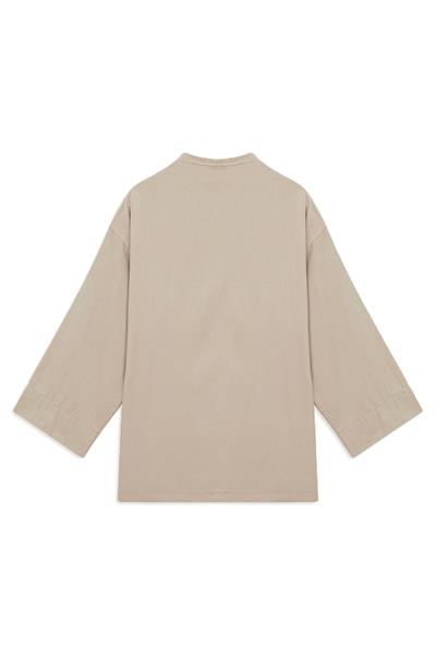 Bağlamalı Gabardin Kimono Camel