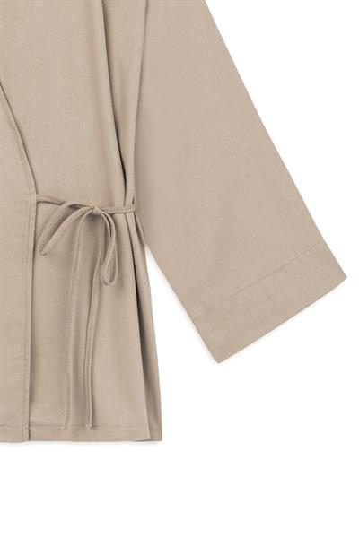 Bağlamalı Gabardin Kimono Camel