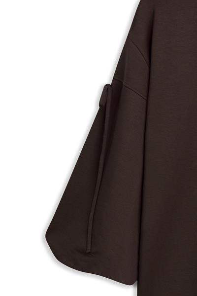 Balon Kol Bağcıklı Sweat Kahverengi