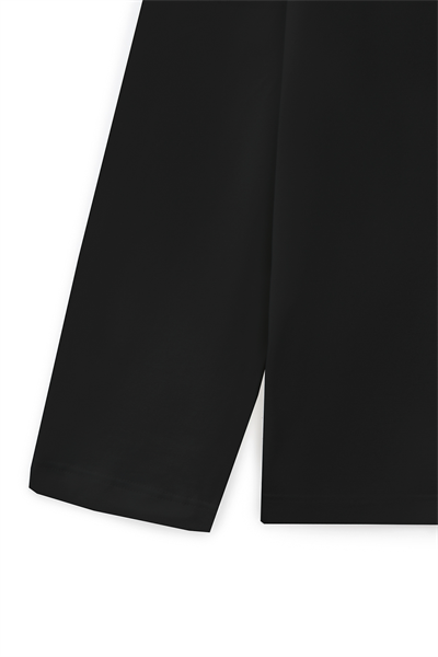 Baskılı Düz Sweat Siyah