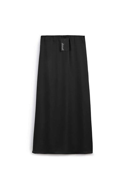 Beli Lastikli Saten Etek Siyah