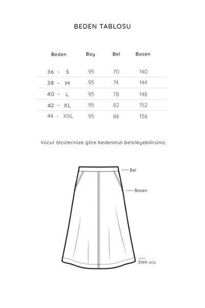 Cepli Kloş Denim Etek Antrasit