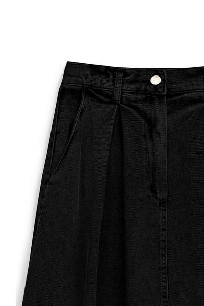 Cepli Kloş Denim Etek Antrasit