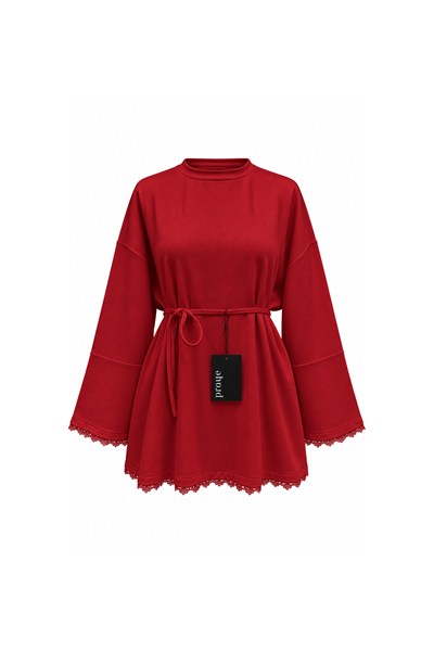 Dantelli Oysho Sweat Kırmızı