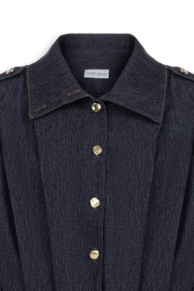 Denim Görünümlü Pamuk Takım Lacivert