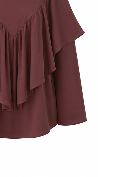 Fırfırlı Tunik Bordo